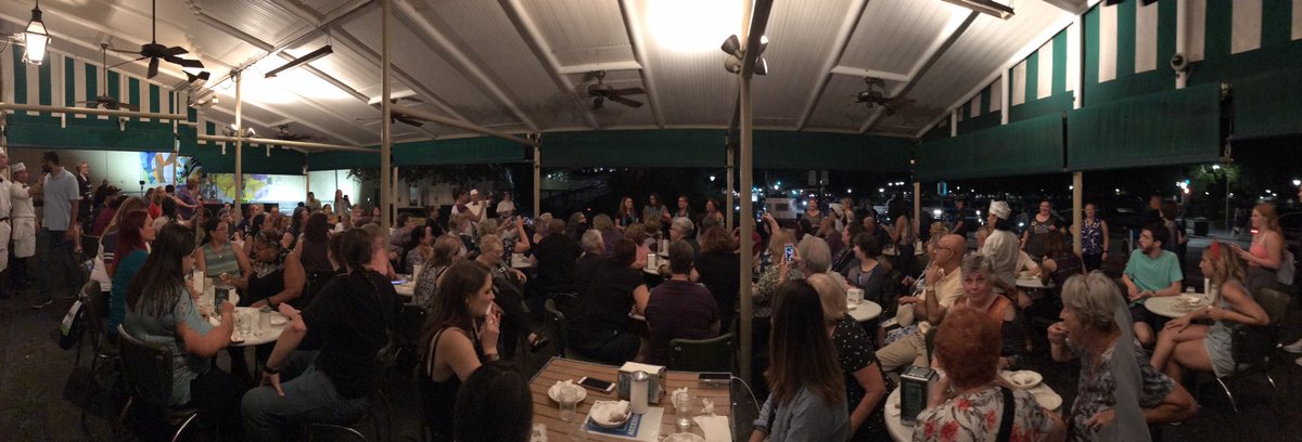 TitaniumQuartet's tweet photo. So many people showed up for Barbershop &amp; Beignets tonight!!! We are definitely feeling the love!! https://t.co/R7kwkyC4ZH