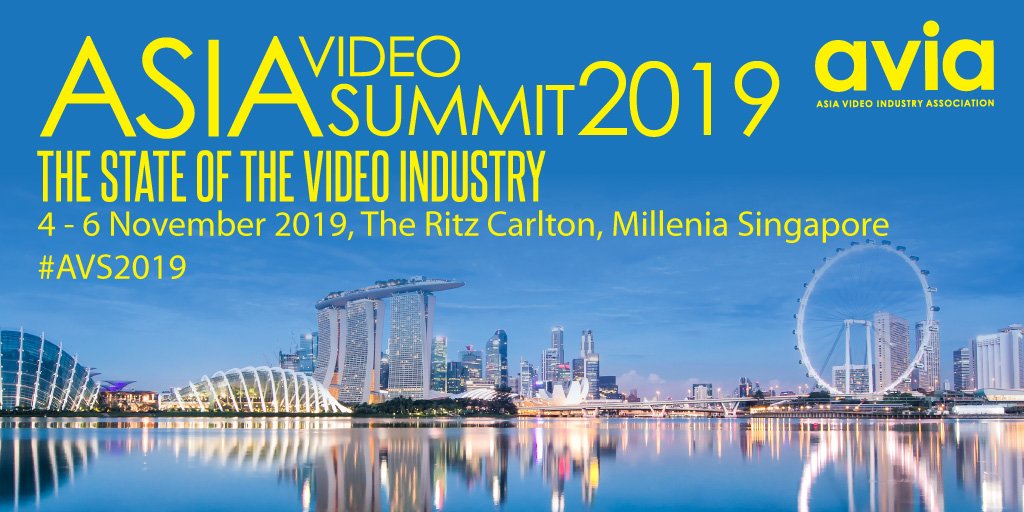 ConnectBIF's tweet photo. THE ASIA VIDEO SUMMIT 2019 IS MOVING TO SINGAPORE!
Our early bird rate has been extended to 20 September. Join us at the Ritz Carlton, 4 - 6 November.
Register now: https://t.co/lDfwaeyH2F
#avs19 #aviaavs #singapore #avia https://t.co/oqqriiDpQM