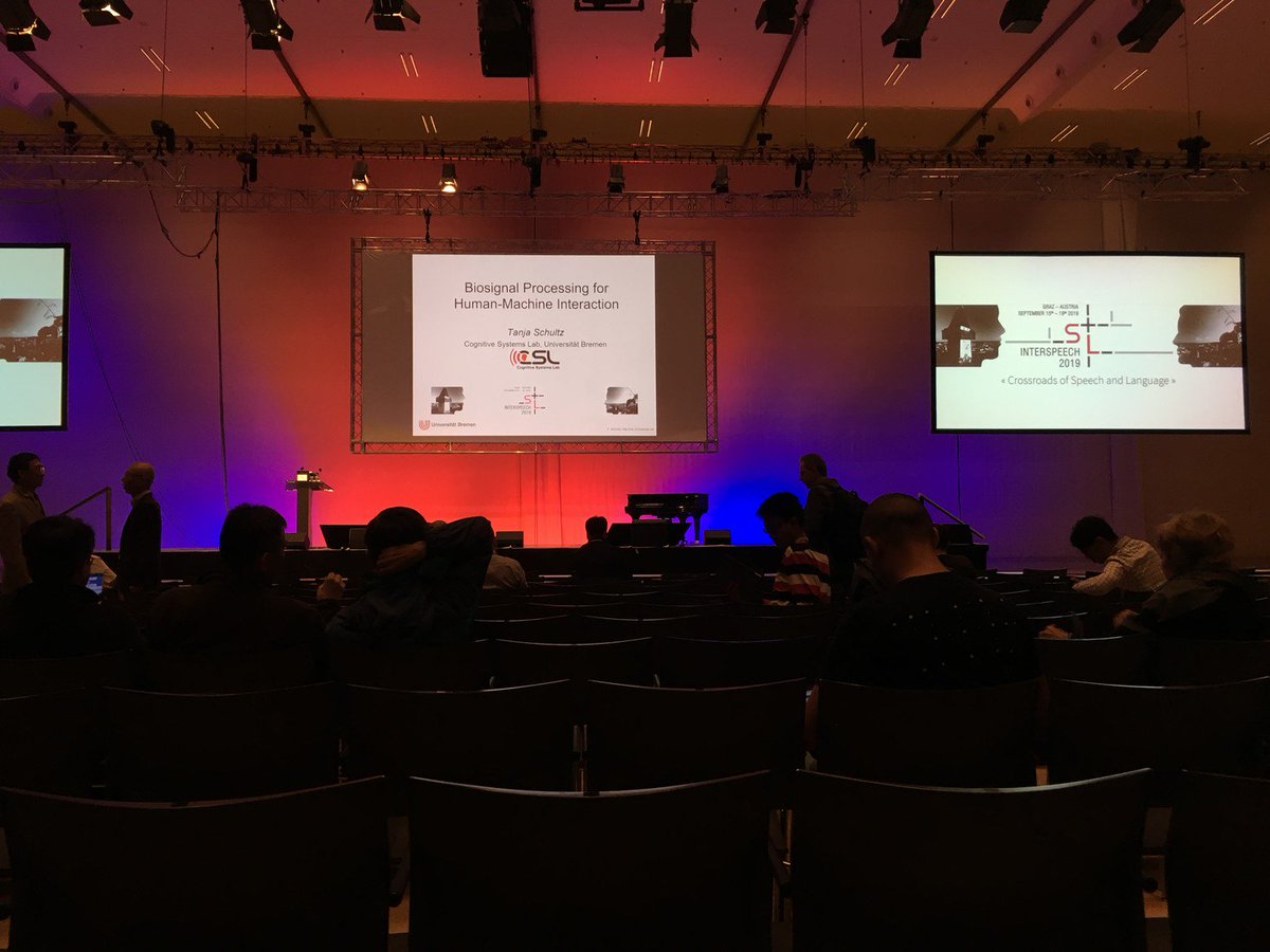 halcy's tweet image. Now waiting for the next #interspeech keynote