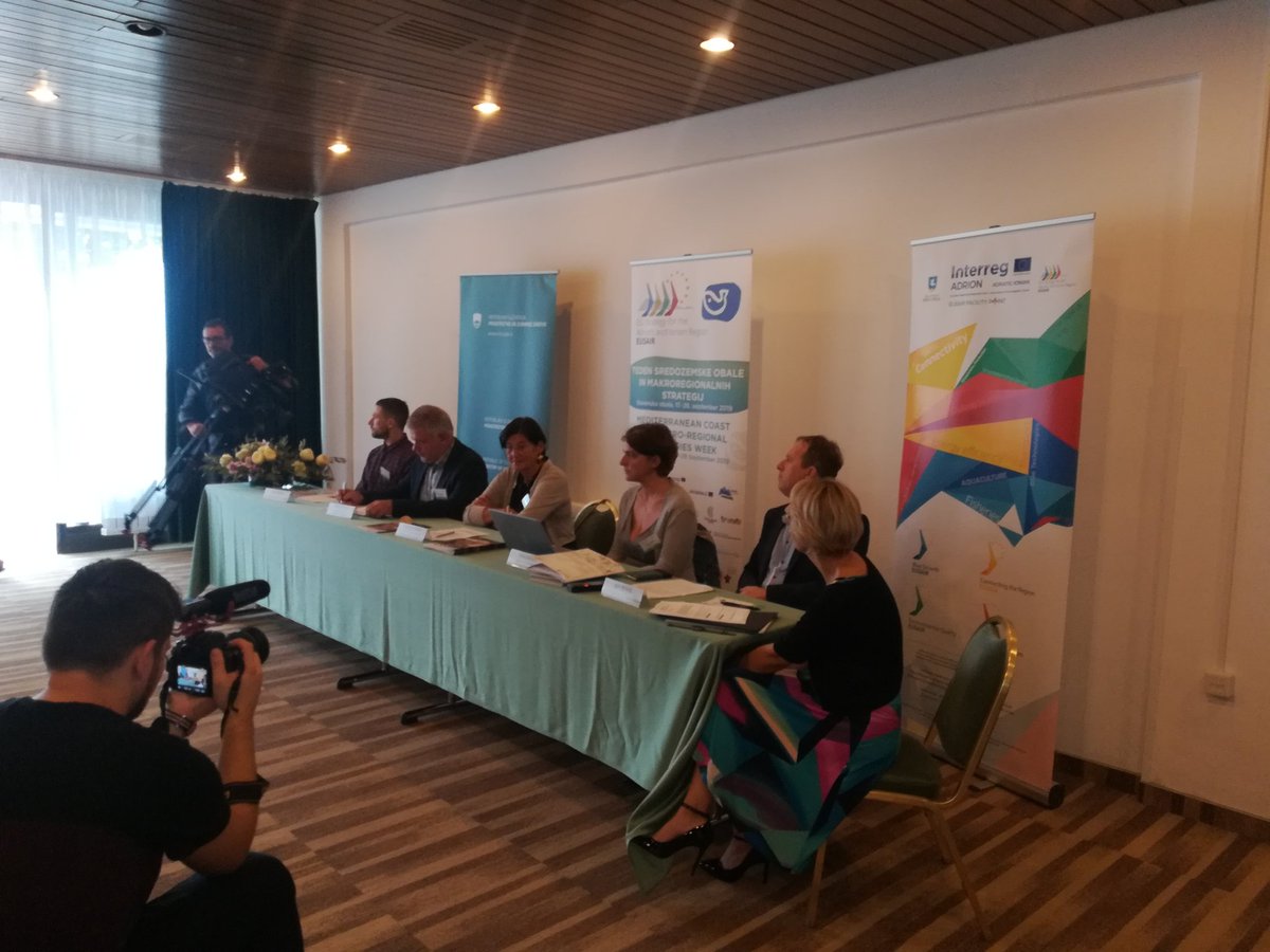 EusairPoint's tweet photo. "All 8 participating countries are managing the Adriatic-Ionian sea together on equal terms" is the main message od the #EUSAIR strategy @ #SEA4FUTURE press conference https://t.co/nvk0EVzmlN