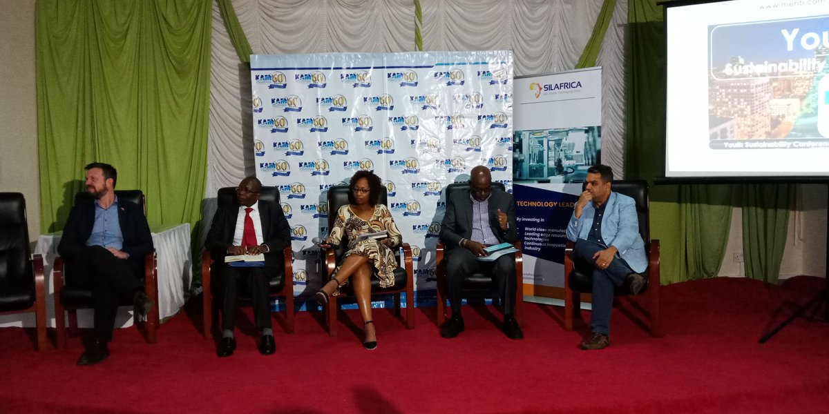 ZetechUni's tweet photo. The panel is set, as we deliberate on sustainablilty and waste management in Kenya.
#KAMCSI2019 #TrashRight https://t.co/EzvgEV7kAa