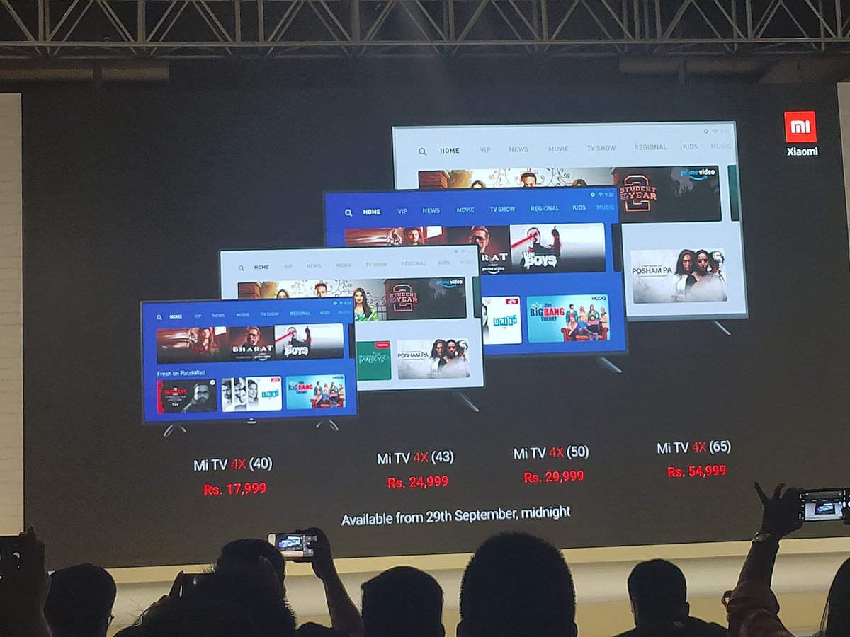#GTU #GTUfamily #4kforeveryone

#Xiaomi launches  4 new TVs today All except for the Mi Tv 4A come with #4Kdisplay. The pricing for 4K TV start at RS 24,999 for the 43 inch variant.