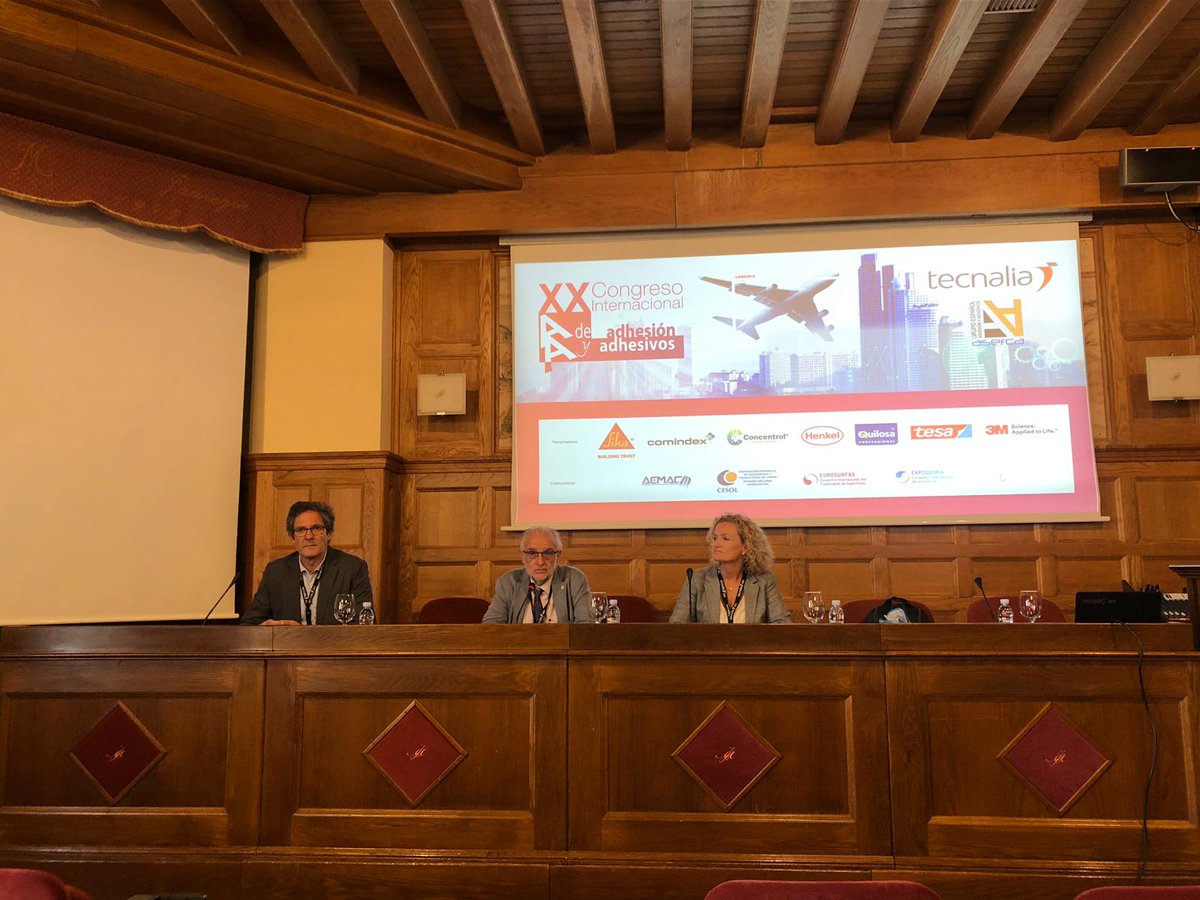 tecnalia's tweet photo. Queda inaugurada la XX edición del Congreso Internacional de #Adhesión y #Adhesivos en colaboración con @GEAA_adhesion .
¡COMENZAMOS! 
#FelizMartes a todos. 😀 https://t.co/yeTQrppUjv