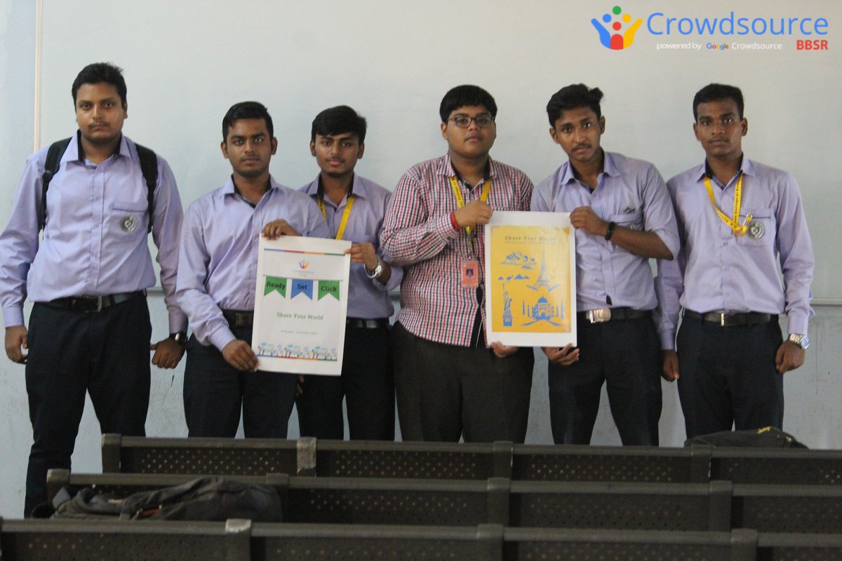 GoogleCS_Odisha's tweet photo. Some young and passionate crowdsource users from #CVRCE. #BBSR promoting as well as together contributing for the global SHARE YOUR WORLD  campaign.
Thank you for being a part of this brood.May the spirit be with you
#ShareYourWorld 
#crowdsourcebygoogle 
#googlecrowdsource https://t.co/d5sIVX7cxK