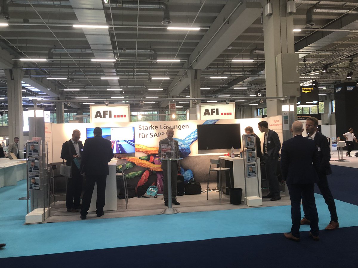 StefanFellner3's tweet photo. Erster Kongresstag vom DSAG Jahreskongress 2019 in Nürnberg. der @afi_solutions - Stand steht und ist in Szene gesetzt. Ich wünsche allen einen erfolgreichen Tag. #DSAGJK19 #AFISolutions #dsag #nuernberg #SAP #DigitalTransformation #Digitalisierung https://t.co/wZGkkS9faV