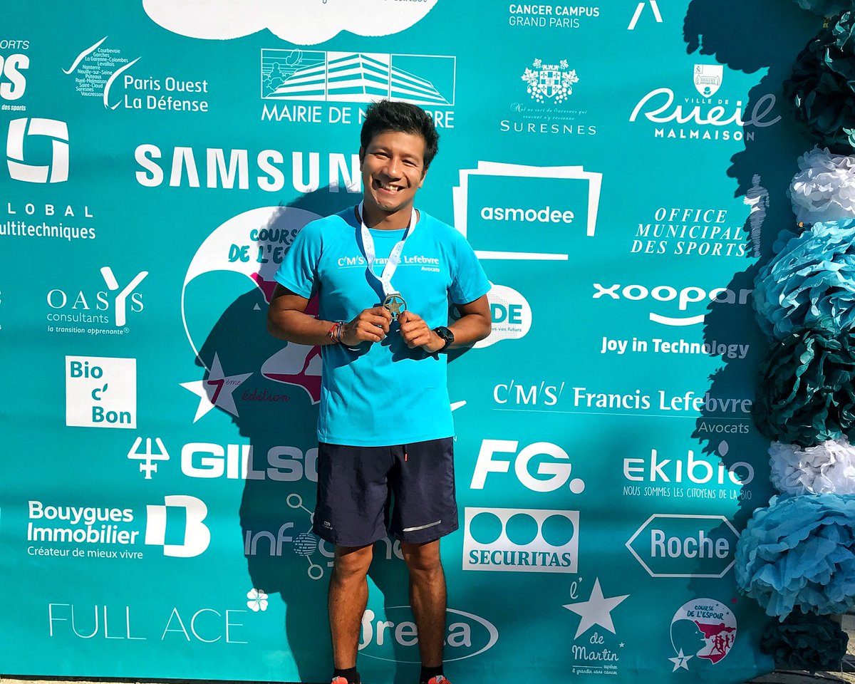 Pymessa's tweet photo. 🎽Turquoise Sunday!
Fier d’avoir accompagné un super bonhomme sur les 9KM de #lacoursedelespoir avec l’équipe de collaborateurs @cms_fl🎖50’ au chrono; équipe de champions!
Bravo à tous!
#espereretgrandiraveclecancer #turquoiseday #tousenturquoise @GustaveRoussy @letoiledemartin https://t.co/fyfITJWsYC