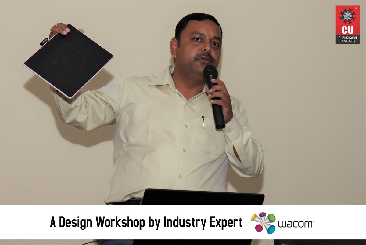 Chandigarh_uni's tweet photo. Create without boundaries!!
Department of #AnimationandMultimedia, #UIFVA, @Chandigarh_uni organized a workshop on “design” with Industry experts from '#WACOM'- A #JapaneseCompany headquartered in Kazo, Saitama, Japan.
#CU #ChandigarhUniversity #ThinkChandigarhUniversity https://t.co/gqiJ38bWxI