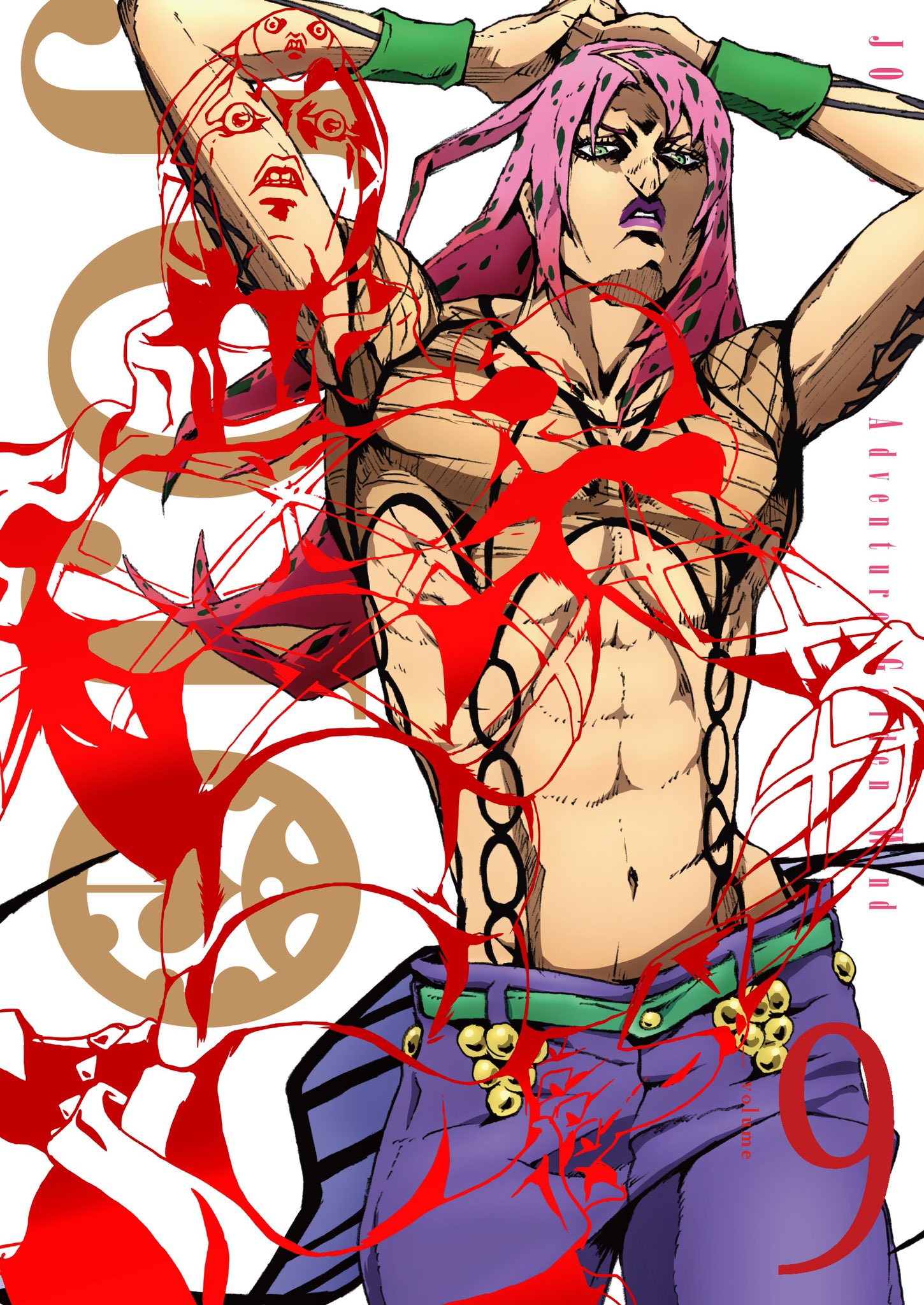 Tvアニメ ジョジョの奇妙な冒険 公式 ジョジョの奇妙な冒険 黄金の風 Blu Ray Amp Dvd Vol 9 初回仕様版 ジャケット画像解禁 9巻のジャケットはディアボロ Amp キング クリムゾン 9巻は特別に紅色での箔押しです 第33話 そいつの名