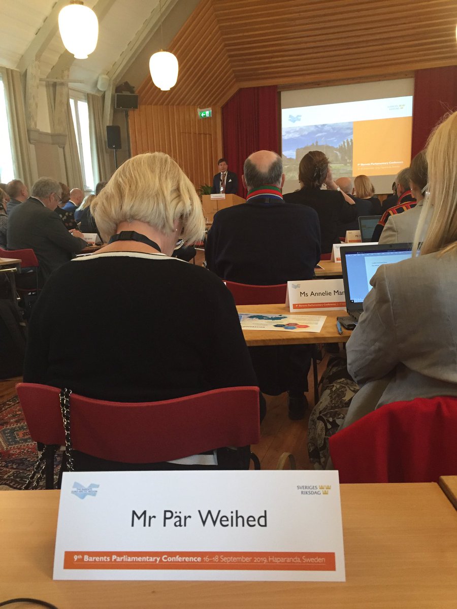 Pär Weihed (@pweihed) on Twitter photo På 9:e Parlamentariska Barentskonferensen, två dagar av viktiga diskussioner! På 9:e Parlamentariska Barentskonferensen, två dagar av viktiga diskussioner!