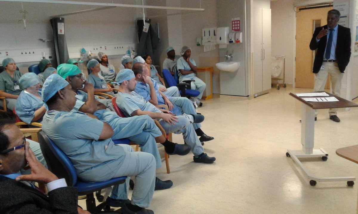 anetta_toudji's tweet photo. Theatres @NorthMidNHS launching LocSSIPs - safety standards - with 60+ nurses, surgeons and aneasthetists learning and being challenged. Good engagement with Satish Janipireddy leading the session https://t.co/AQZmZ4kKYO
