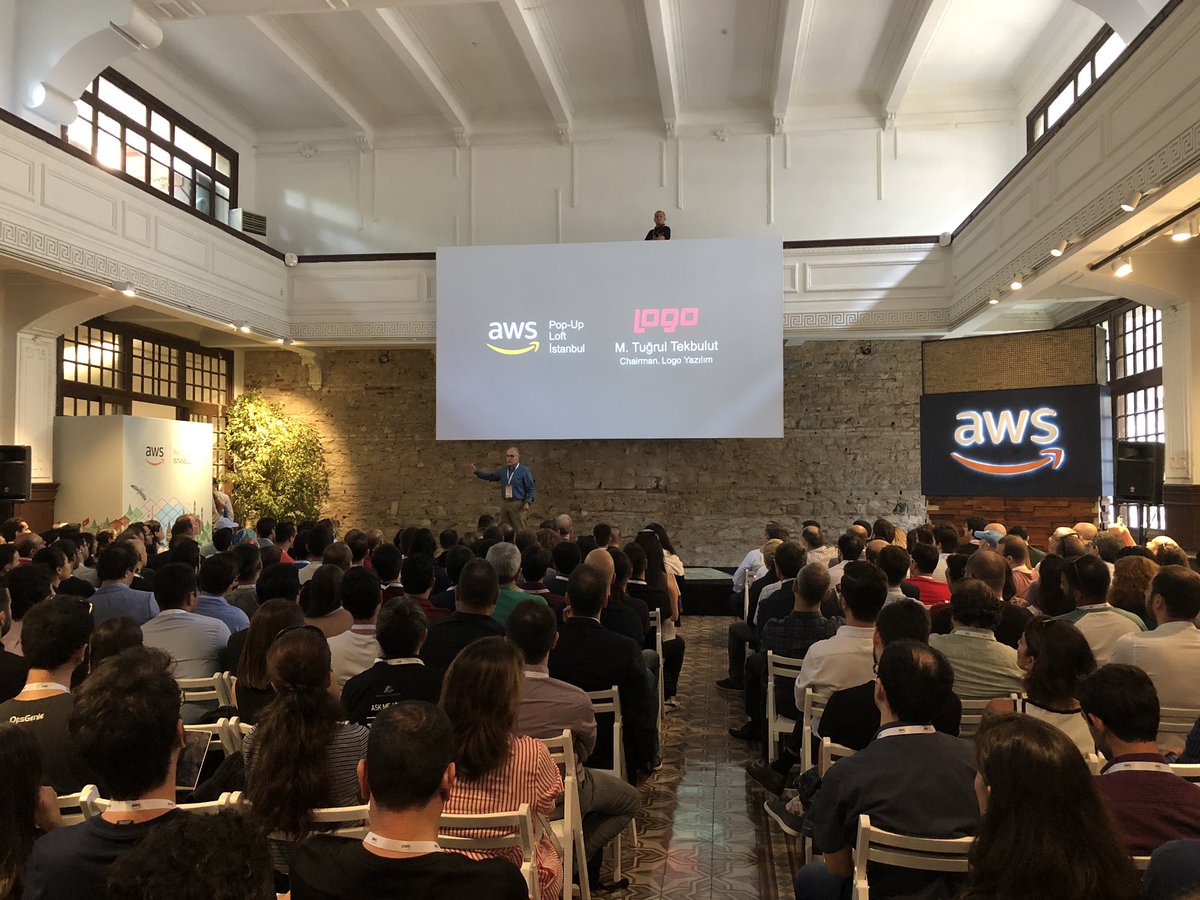 HBAkirmak's tweet photo. #AWSLoftIstanbul Logo Yazılım Chairman Tuğrul Tekbulut: “AWS çok büyük bir şirket ama Startup kültürüyle çalışıyor. Karşılaştığımız her sorunu AWS çözüyor” https://t.co/C8dCJrzNX1