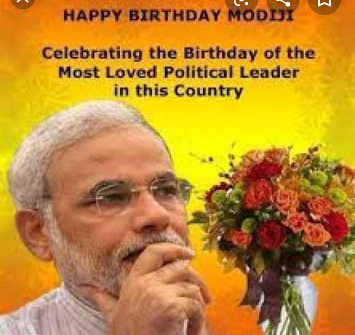Happy birthday to prime minister Narendra Modi 