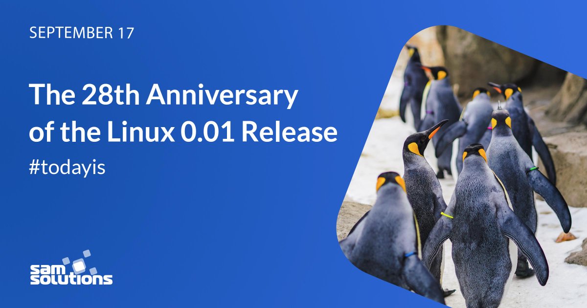SaMSolutionsCom's tweet image. Though the birthday of #Linux is celebrated on August 25 (this day in 1991 Linus Torvalds announced the system he was working on), the first release of Linux 0.01 was on September 17.
Learn about #LinuxDevelopment at SaM Solutions
bit.ly/2lUj6fL #FreeSoftware #FOSS