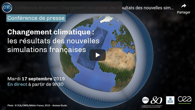Polytechnique's tweet photo. EN DIRECT 🎙️ : Conf. de presse organisée par le @CEA_Officiel, @meteofrance et le @CNRS en tant que tutelles de #CLIMERI France sur le thème du "Changement climatique : les résultats des nouvelles simulations françaises" 🌍
Suivez la conférence en direct : https://t.co/iLRffsNAYJ https://t.co/stPHY38VWI