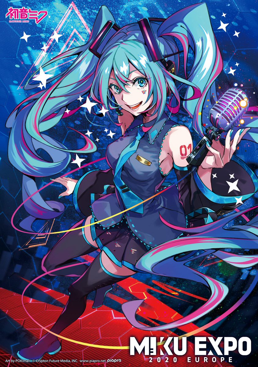 mikuexpo's tweet photo. Main visual for #MIKUEXPO2020 EUROPE has been released!!
Check out beautiful and cool Miku by POKImari ✨✨
#MIKUEXPO5th https://t.co/uvPZhcui45