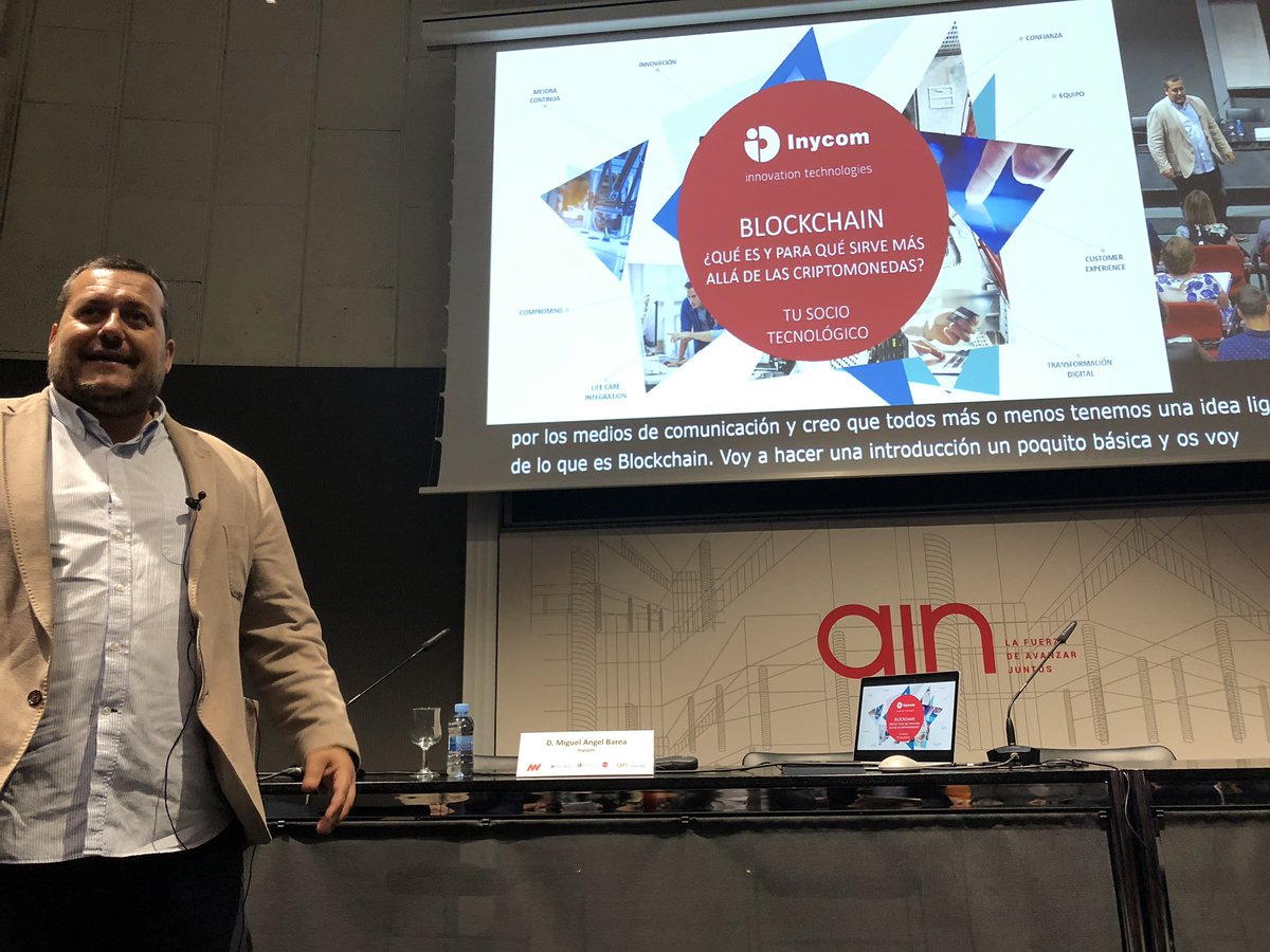 RobertoReyG's tweet photo. Que interesante la charla de @Inycom sobre blockchain en la jornada #nnblockchain.
Hoy toca aprender¡¡¡ https://t.co/KRfaE5Cgue
