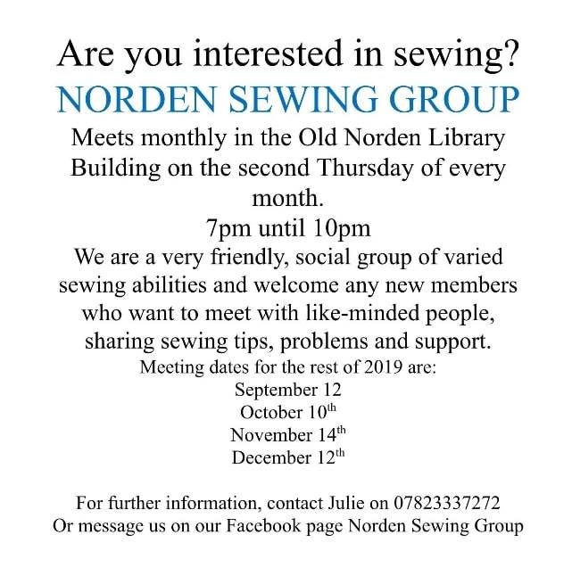 Do you like sewing? Join the #Norden #sewing group at the Old Library on the 2nd Thursday of each month.