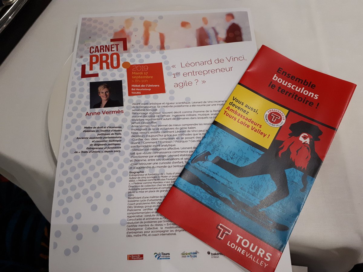 Tours_Loire_V's tweet photo. #CARNETPRO avec Anne Vermes : #LĂ©onarddeVinci oĂč l'agilitĂ© au service de la crĂ©ation. Un homme moderne qui s'Ă©merveille et se renouvelle sans cesse, trĂšs inspirant pour notre territoire #ambassadeurs #ToursLoireValley #Tours #Touraine #attractivitĂ© https://t.co/uBxN0FMbRr