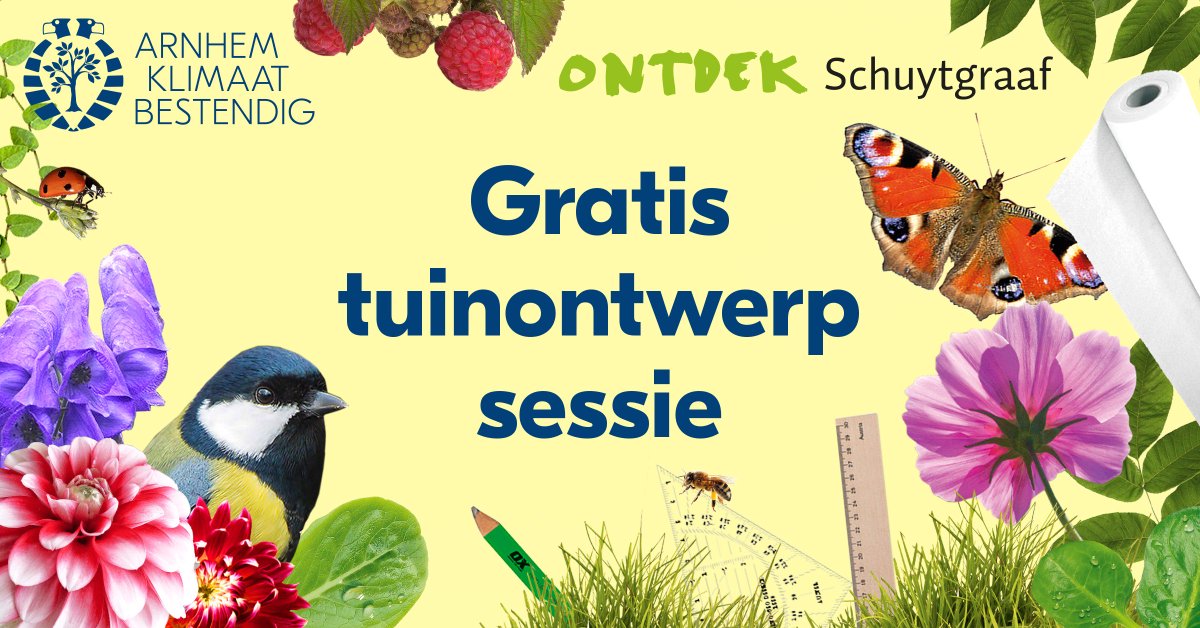 Op zaterdag 5 oktober worden er weer gratis groen tuinontwerpsessies gegeven! Inschrijven is mogelijk t/m 2 oktober 2019.

schuytgraaf.nl/gratis-groen-t…