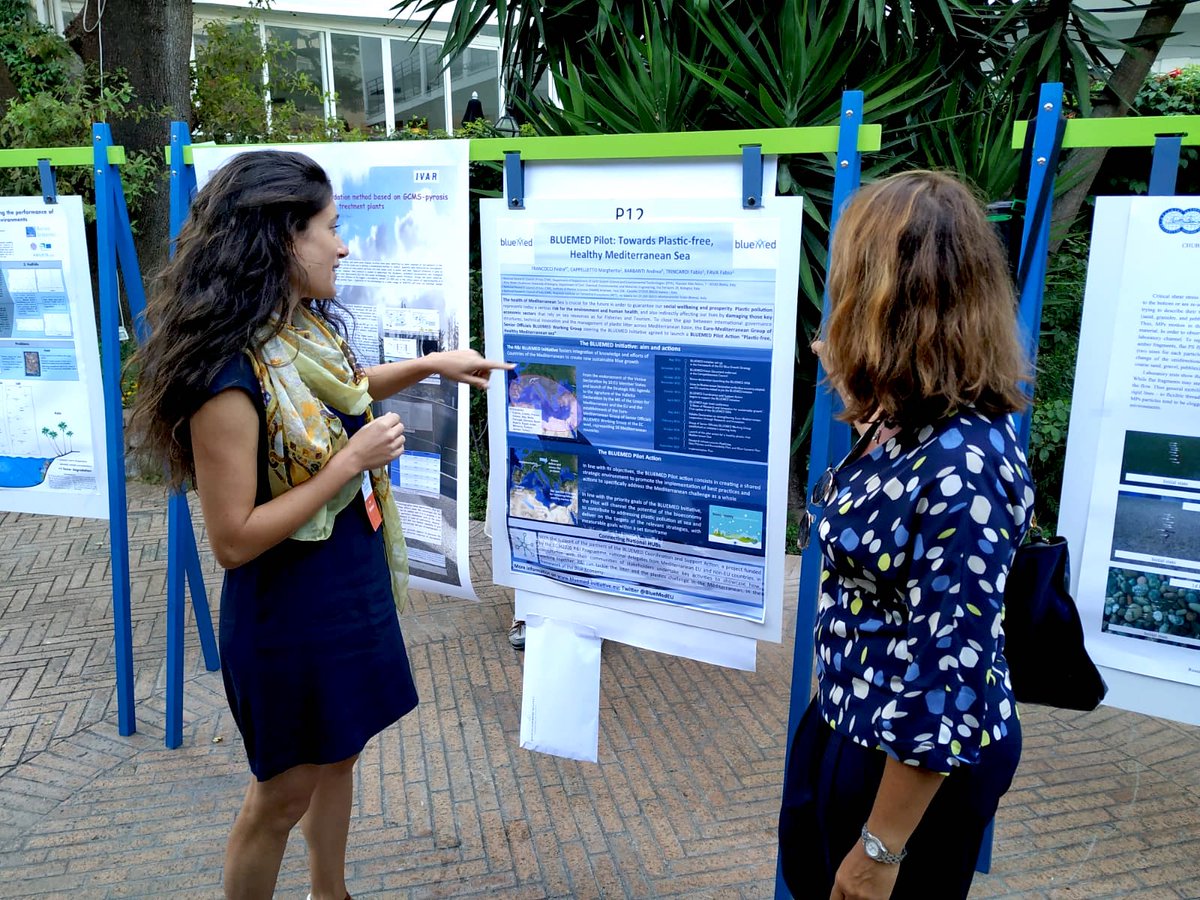 BlueMedEU's tweet photo. Dr. Fedra Francocci explaining the BlueMed Pilot Action on a Healthy, #Plasticfree #Mediterranean Sea at the II International Conference on #Microplastic #Pollution in the Mediterranean Sea, in #Capri (Italy)
@EUScienceInnov @EU_MARE @Med2019Micro #UNEPMAP https://t.co/GMjgvRTraz