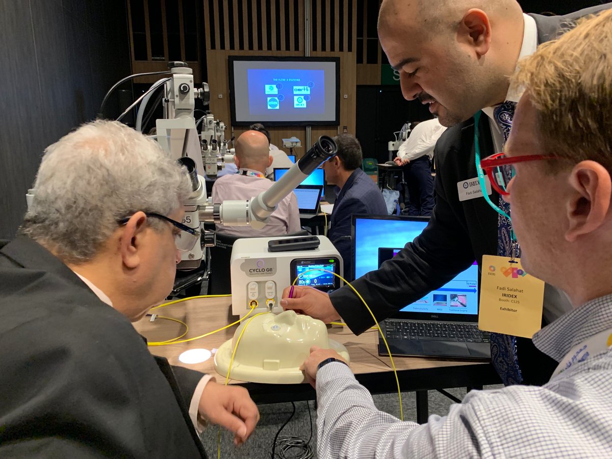 IRIDEX's tweet image. In two wetlab sessions, thirty-two ophthalmologist participating in ESCRS&apos;s surgical skills training courses learned how #MicroPulse transscleral laser therapy for glaucoma is performed and its many benefits. We thank @ESCRSofficial and Dr. Khoueir (@khoueir_md) for inviting us.