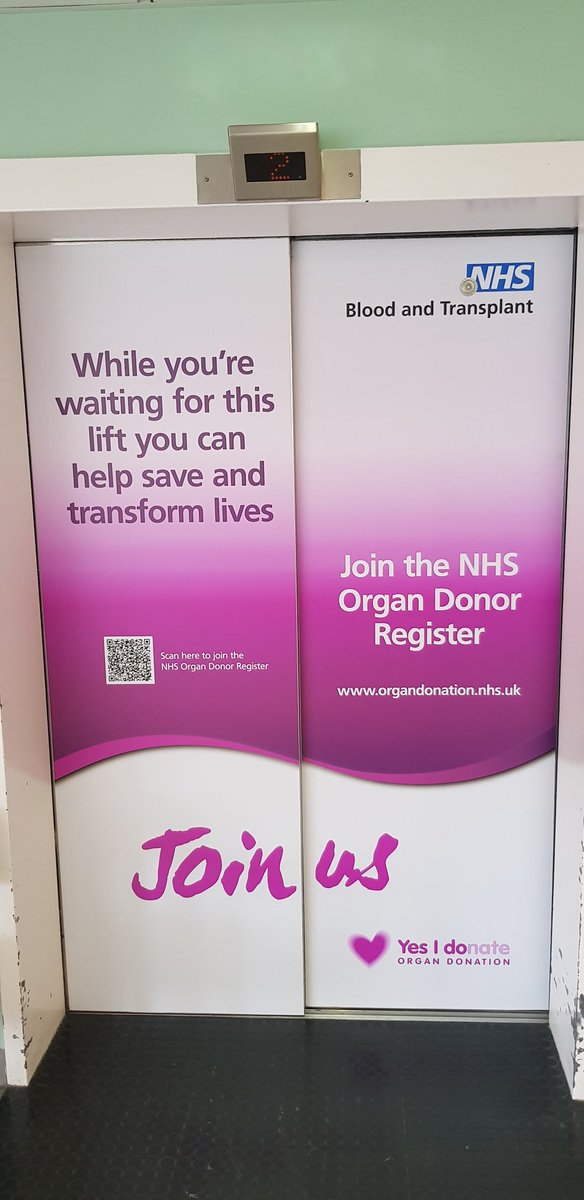 Andy Field (@andyfield1) on Twitter photo Great to see that our new Organ Donation lift wraps are now in place. <a href="/ASPHFT/">Ashford & St Peter's</a> #organdonation Great to see that our new Organ Donation lift wraps are now in place. <a href="/ASPHFT/">Ashford & St Peter's</a> #organdonation