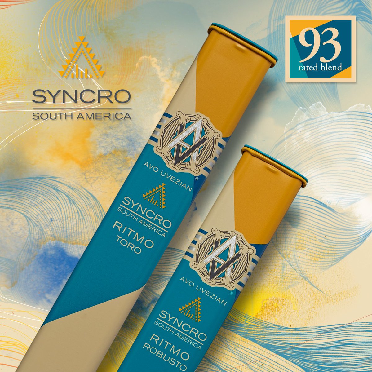 The 93 rated AVO Syncro Ritmo blend is now available in Robusto and Toro Tubos. Uncover a primal rhythm of color complexity! #AVOcigars #AVOSyncro #Ritmo #New #Tubos #Cigars