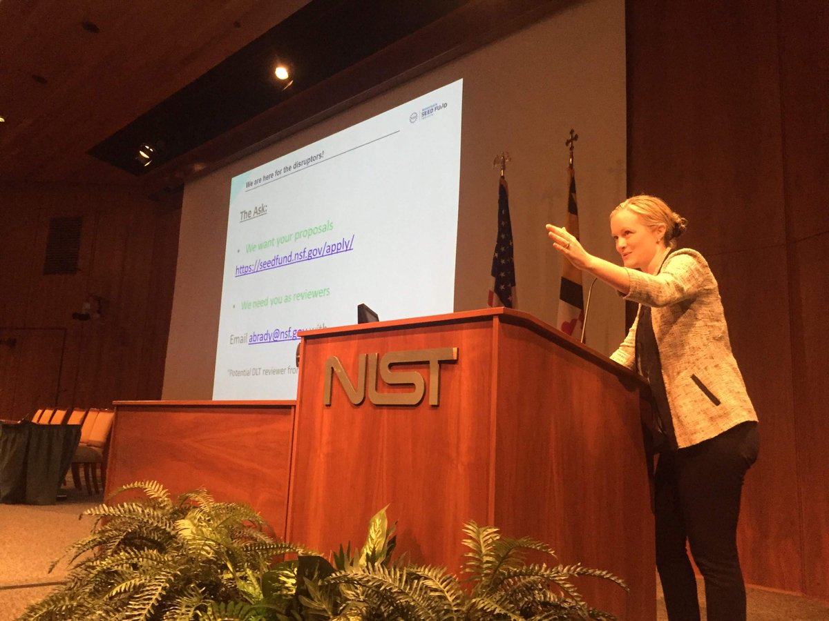 BlockchainIEEE's tweet photo. Learning about the @NSF's #blockchain program for start-ups from Anna Brady-Estevez. #IEEEBlockchainAtNIST https://t.co/s14HSX5iHC
