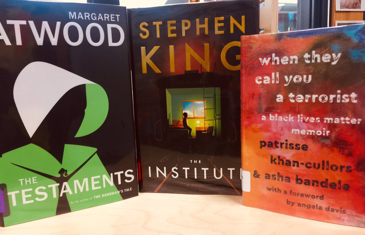 collinsnic's tweet photo. NEW books! A powerful memoir, a terrifying read, and a long awaited sequel. Stop by the library to checkout the latest titles. #pdschargers https://t.co/WKvmJiE10e