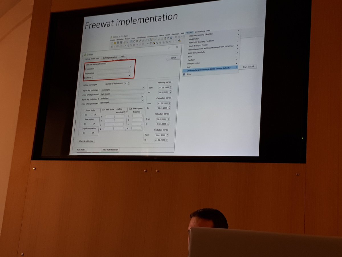 The 2nd #FREEWAT Int. Workshop in #Pisa <a href="/ScuolaSantAnna/">ScuolaSantAnna</a>, after <a href="/RotmanC/">Rotman Criollo M.</a> from <a href="/IDAEA_CSIC/">Inst. of Environmental Assessment & Water Research</a> showing #akvagis functionalities it's time 4 #Danielbittner from <a href="/TU_Muenchen/">TU München</a>   to talk about the Lukars model for #landuse change impact on #karst system analys <a href="/IAHItaly/">IAHItaly</a> <a href="/EuroGeosciences/">European Geosciences Union</a>