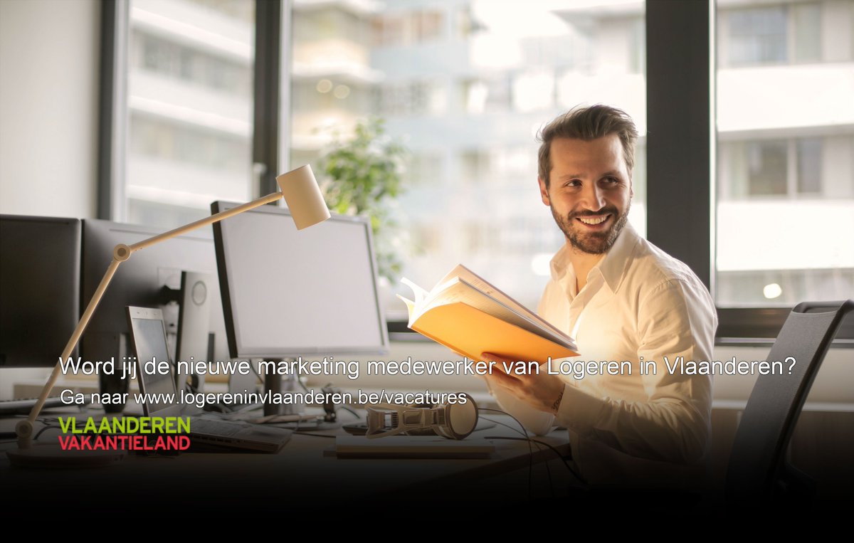 Logeren in Vlaanderen zoekt een medewerker marketing.
Ben jij ook geboeid door vakantie in eigen land? En wil je graag anderen inspireren en het logiesaanbod in Vlaanderen promoten? Dan zoeken we jou als tijdelijke versterking van het marketingteam. bit.ly/2lUNmaa