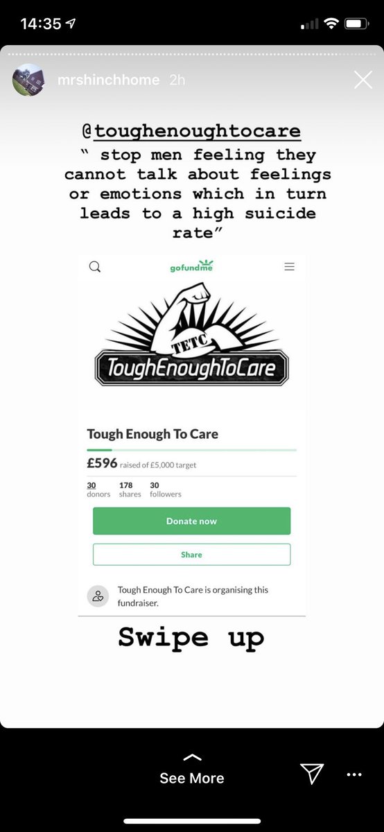 ToughCare's tweet photo. We would like to thank @mrshinchhome for promoting our Gofundme page, which helps our campaign to raise awareness for male mental health.
If you would like to support us, please go to https://t.co/weSMQz0ga0 to donate.
#ToughEnoughToCare #BeThatMate #ItsOkNotToBeOk #MrsHinch https://t.co/mDIyj38Uvb