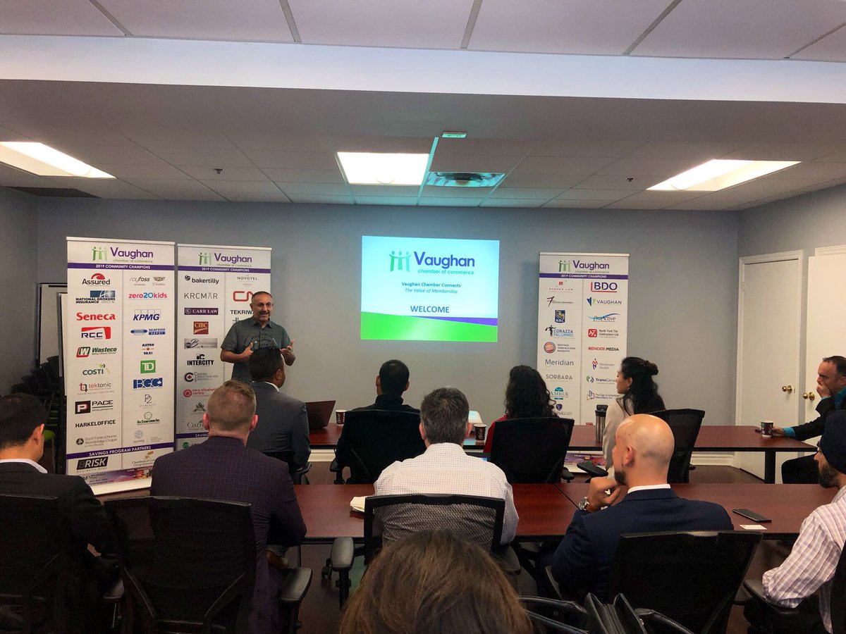 VaughanChamber's tweet photo. Great turnout this morning! Local businesses have come out to learn more about the valuable benefits of becoming a chamber member! #vcconnects https://t.co/RmQdb2Xb4E