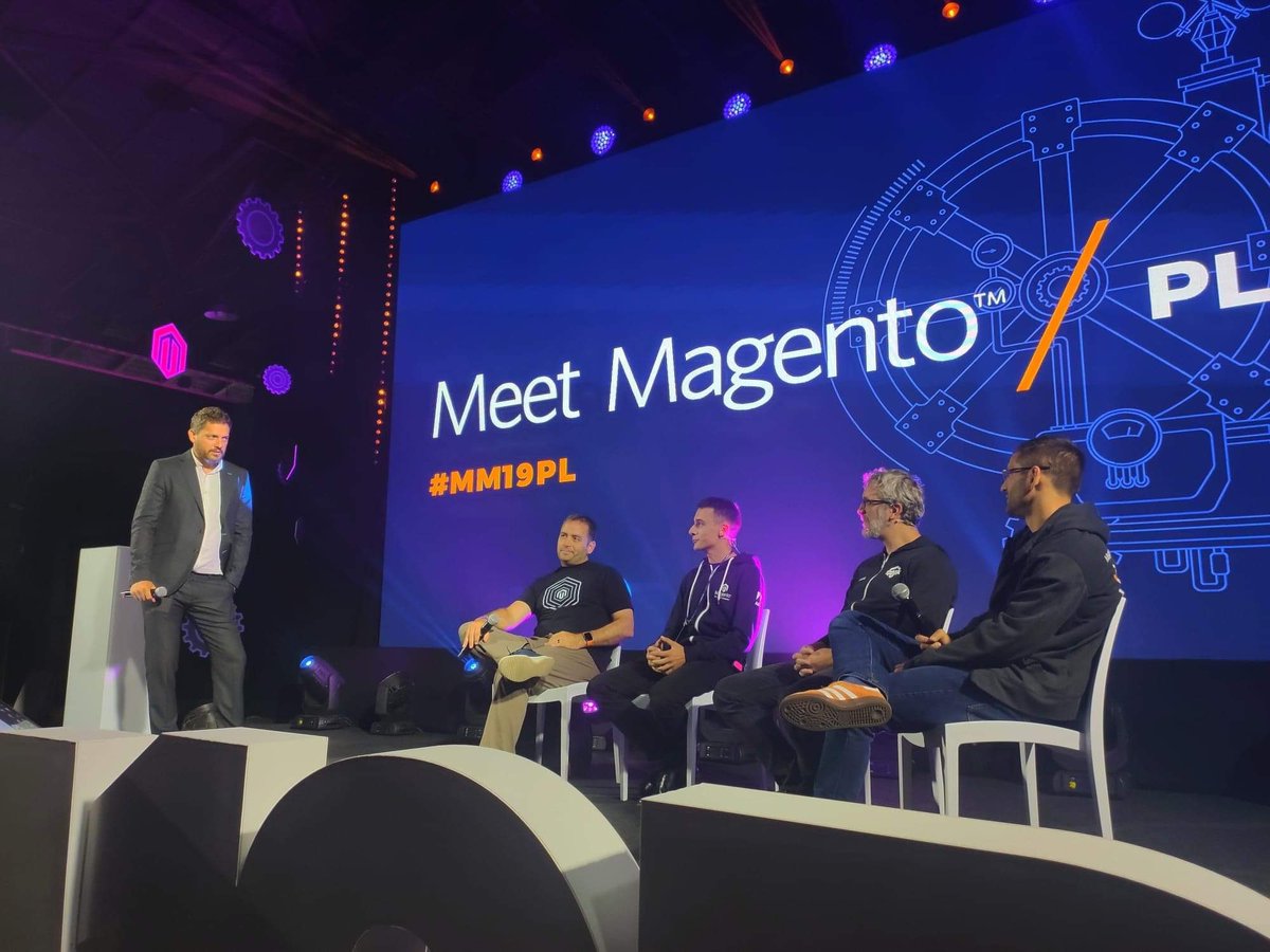 Discussion panel about importance of #Magentocommunity 
@benmarks <a href="/LBajsarowicz/">Łukasz Bajsarowicz</a> <a href="/jissereitsma/">Jisse Reitsma</a> <a href="/snowdog/">Kuba Zwolinski</a> and <a href="/ignacioriesco/">Ignacio Riesco 🇪🇸 🌻</a> 👏 Thank you for sharing your thoughts #mm19pl