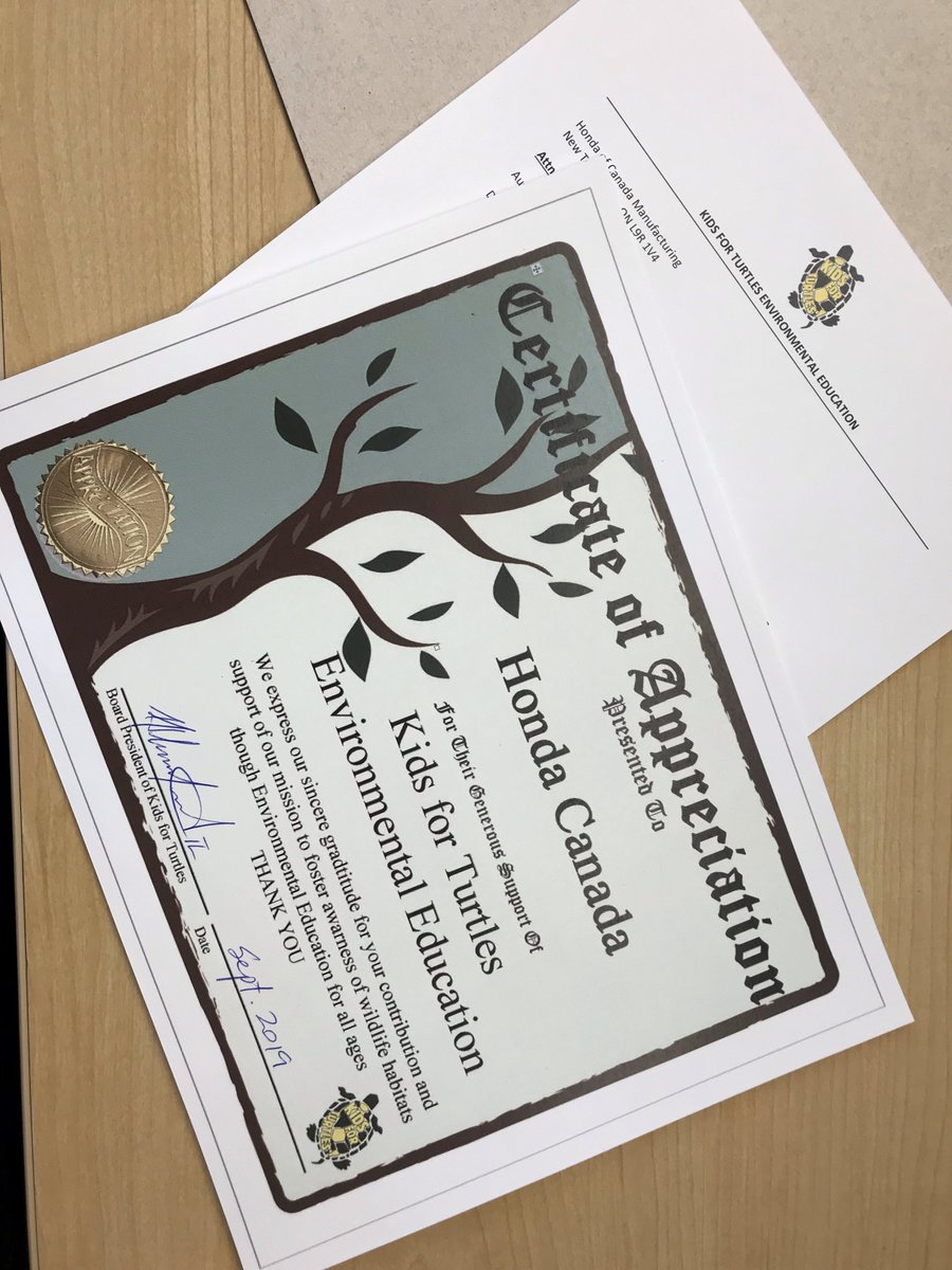 Many thanks and much gratitude to Walmart Orillia Super Center and Honda Canada for their generous donations and continued support of Kids for Turtles.