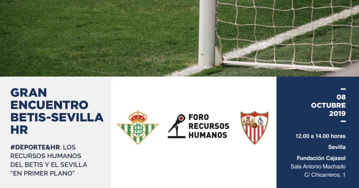 ForoRRHH's tweet photo. El 8 de octubre se juega el @RealBetis - @SevillaFC de #RRHH, ¡apúntate!: https://t.co/FFJJ2ZVwJY

@openhr_soft, #GlobalityHealth, @michaelpage_es,  @DKVSeguros y @ChequeGourmet https://t.co/7W928wMeSc