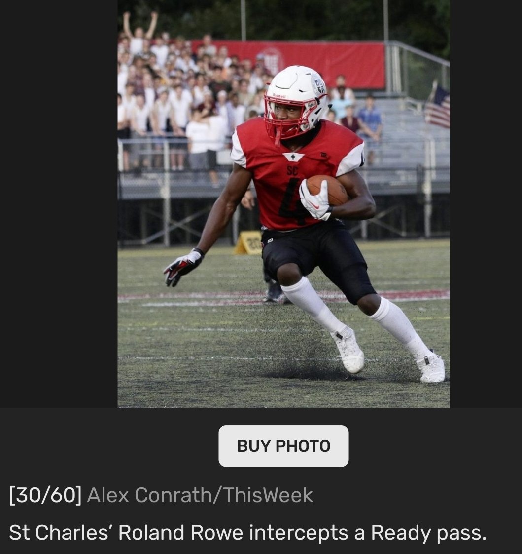 MLawsonRowe's tweet photo. @ROWE_R4 with the interception! #SCPrep ❤🖤🏈 #RoRowe https://t.co/ES9grSyRQx