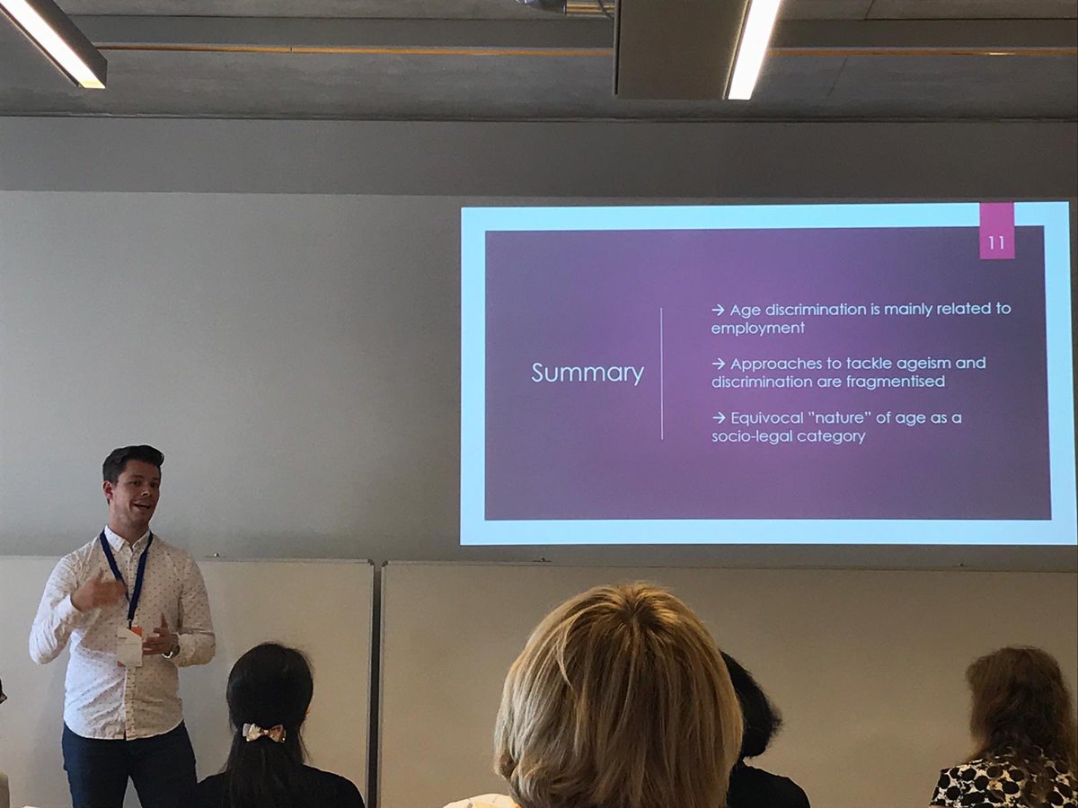ITNEuroAgeism's tweet photo. Our network is also represented at #ASCIC19 @univienna. Yesterday our ESR @stefan_hopf presented his research on doing #ageism and today our ESR @sykim7307 will be presenting on the generational relations in Israeli labour market. Come listen! https://t.co/wIw7SbLpK7