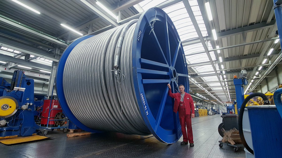 FATZER_Ropes's tweet photo. Some call it a hamster wheel, we call it the giant reel for our ø 125mm structural full locked coil rope, produced for the roof of the Taizhou stadium, China. #structuralropes #steelwireropes #fatzerwireropes #fulllockedcoilropes #swissquality https://t.co/odwWXhCr1Z