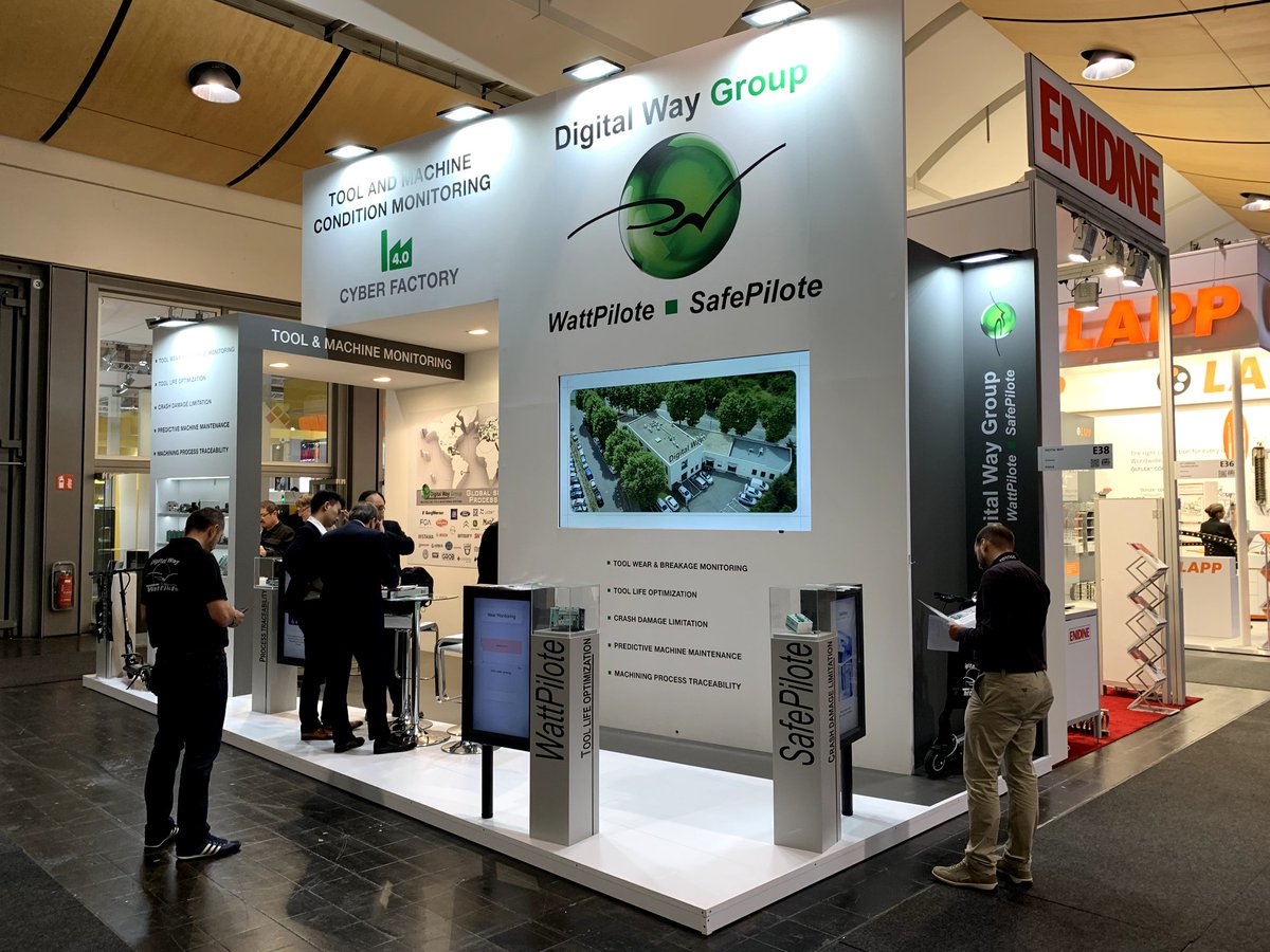 DigitalWayGroup's tweet image. Visit us at #EMO2019
#TOOLMONITORING
#MACHINECONDITION
#Industry40 
Hall 8, stand E38