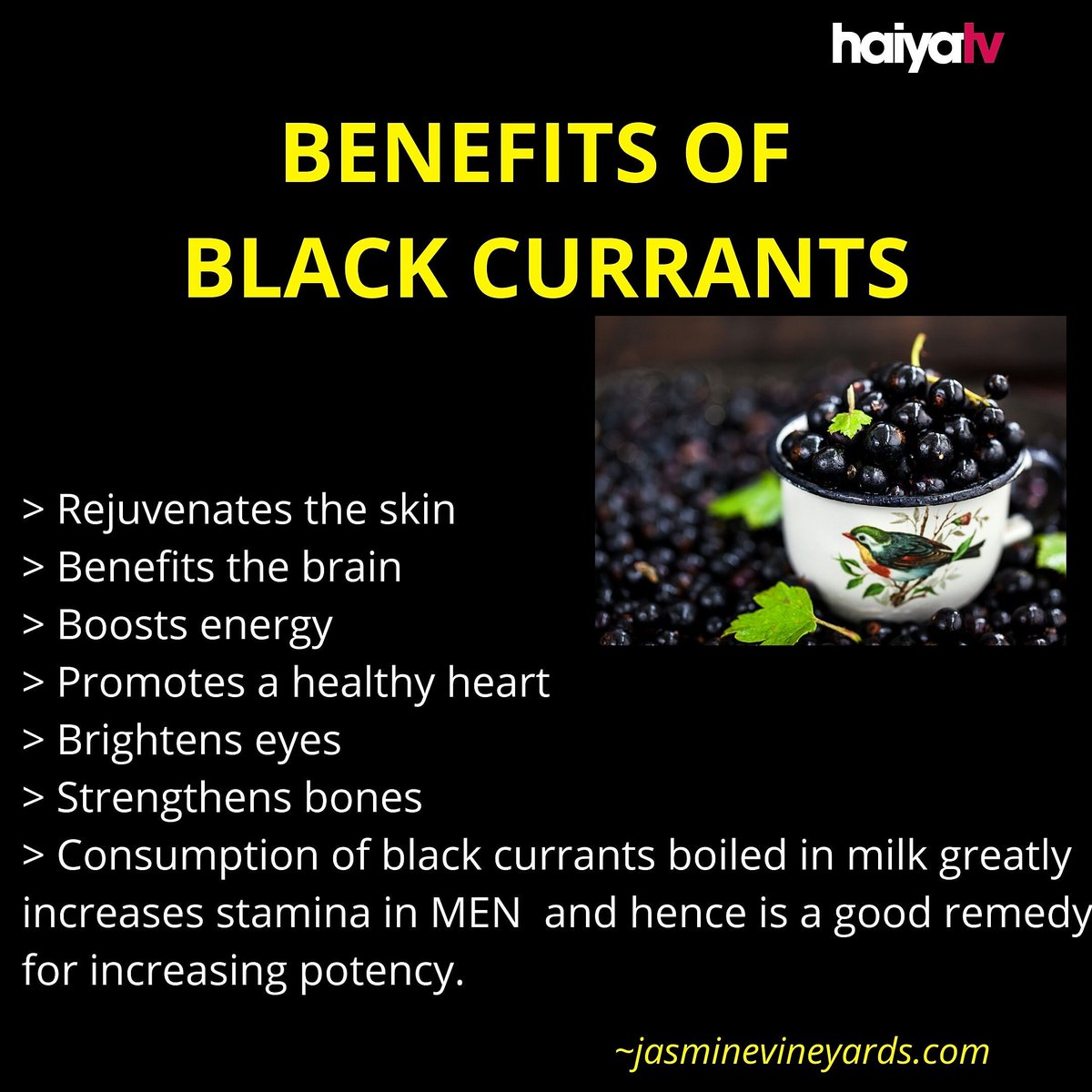 Haiya Tv On Twitter Benefits Of Black Currants Fruits