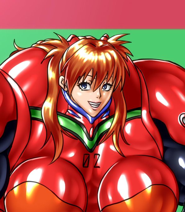 「筋肉とウンチを超大盛にしたレイとアスカ」というリクエストをいただき描いてみました。 