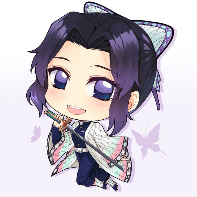 谷立 🇭🇰さんがTwitterに投稿した胡蝶しのぶ(鬼滅の刃)のイラスト。