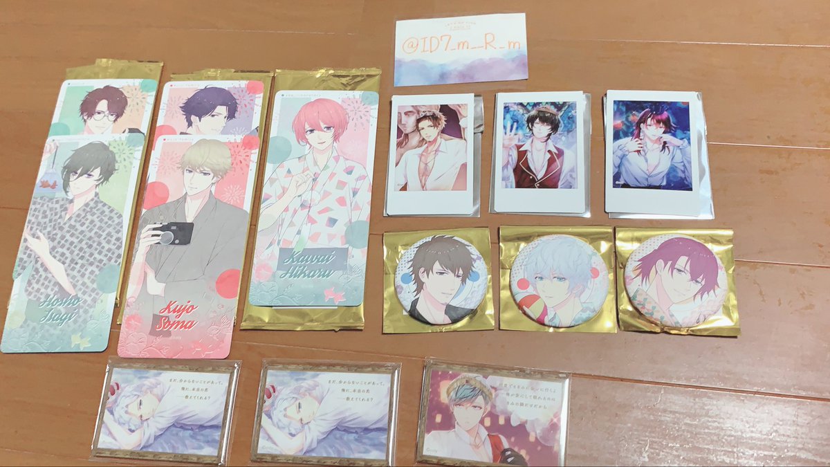 ID7_m__R_m's tweet photo. 【交換】スタマイ スタンドマイヒーローズ 3周年 オリショ 有楽町マルイ

譲→渡部、朝霧、大谷、誠、新堂、九条、カナメ、日向、可愛、宝生

求→ しおり✩桧山
チェキ✩桧山
缶バッチ→桧山
スクエア→桧山、関

手渡し、郵送希望です。
検索からもお待ちしております。 https://t.co/Y2exhAT4EY