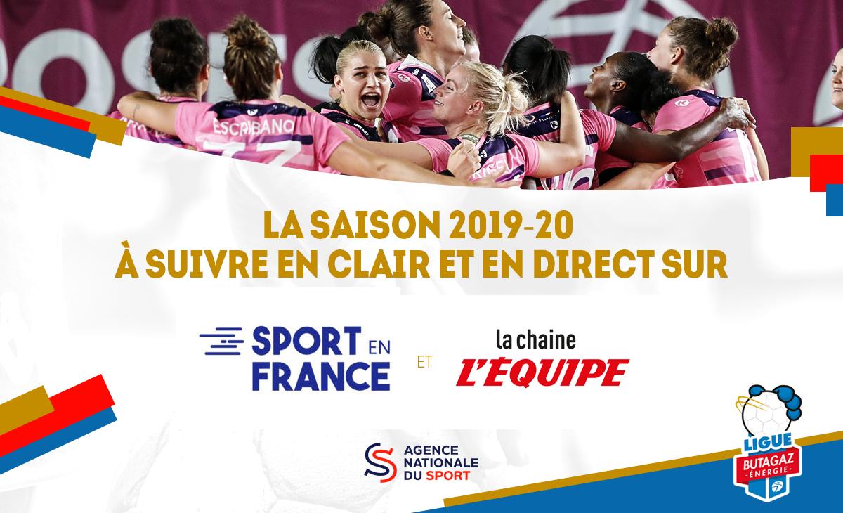 LFH_Officiel's tweet photo. 😁La TRÈS bonne nouvelle du jour: 📺La #LigueButagazEnergie saison 2019-20 sera à suivre en clair sur @sport_en_france &amp; @lachainelequipe😍

🎙@Nodji_Myaro « Je suis fière de cette exposition inédite pour le championnat féminin de handball français et ses clubs. ». https://t.co/g6zcrH6Qlx