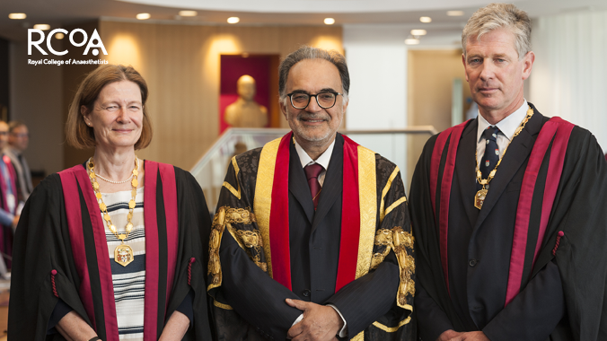 RCoAPresident's tweet photo. I am honoured to have been re-elected President &amp; I would like to congratulate Dr Fiona Donald &amp; Professor Mike Grocott on being elected the new Vice-Presidents, I look forward to working together. Thank you to Dr Janice Fazackerley &amp; Dr Simon Fletcher for all of their support https://t.co/XAhYUh1egq