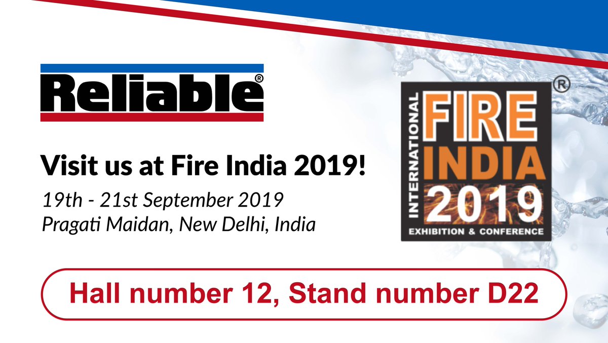 Visit us at <a href="/FireIndia/">Fireindiaofficial</a>! We will be showcasing our latest developments in fire protection. Attendees will be able to meet with Reliable personnel, and see a range of our products. 🔥💧 We look forward to meeting you there! 🔥💧