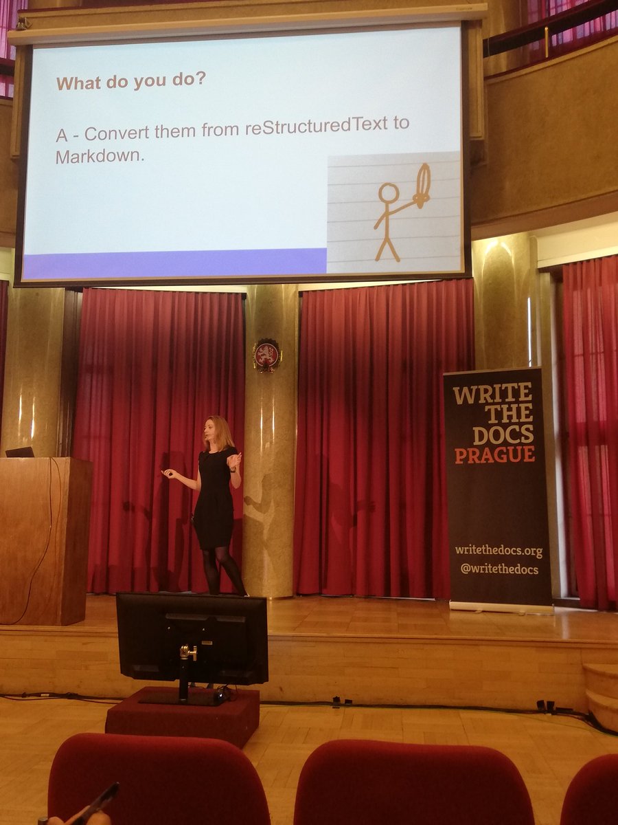 TheBraveGrape's tweet image. @Jenny__Anne absolutely rocked the show at #writethedocs in Prague with a choose-your-own adventure format of how we've developed our #docsascode work flow at #GDS. Best talk, IMHO but I might be slightly biased 🙊