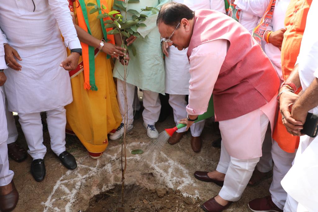 JPNadda's tweet photo. आदरणीय प्रधानमंत्री श्री @narendramodi जी के जन्मदिन के अवसर पर बहादुरगढ़, हरियाणा में वृक्षारोपण किया।

आज पर्यावरण संरक्षण के क्षेत्र में भारत संपूर्ण विश्व का नेतृत्व करने वाले देशों में से एक है

आइए हम सभी आदरणीय प्रधानमंत्री जी के इस अभियान में अपनी भागीदारी सुनिश्चित करें। https://t.co/OaBa287cGr