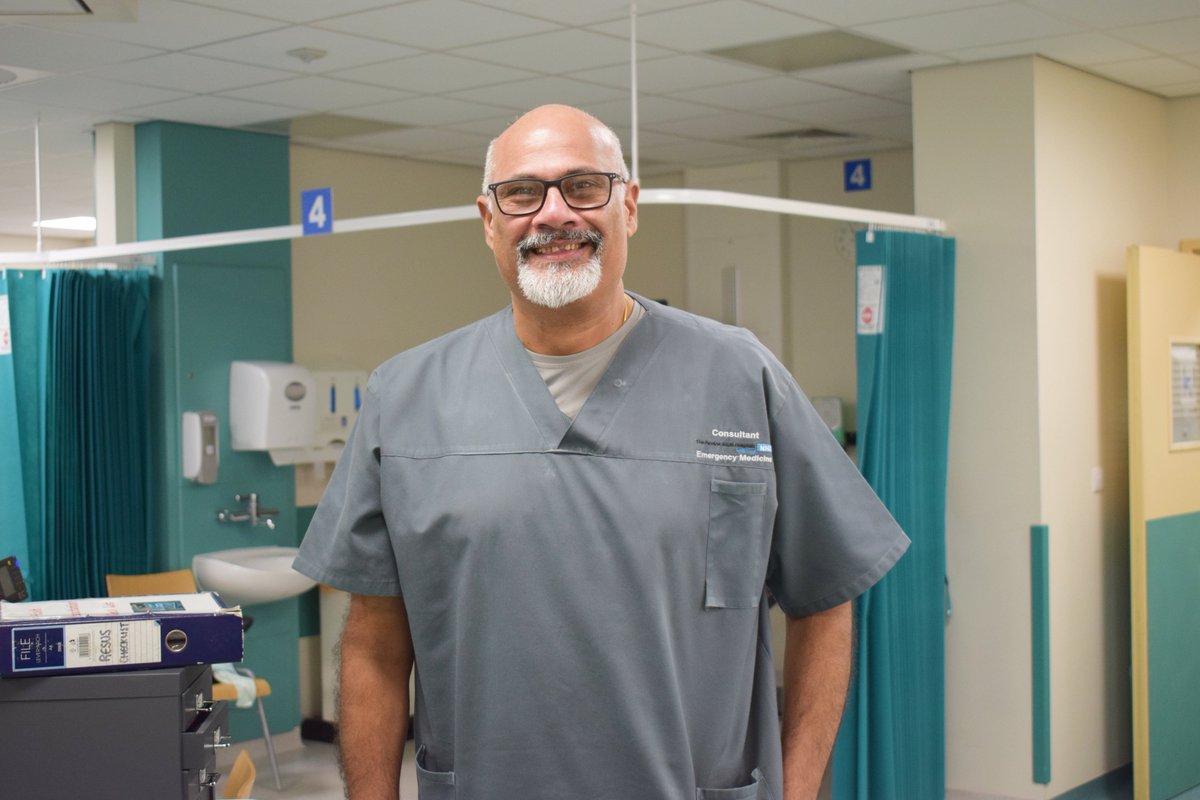 NCACareersNHS's tweet photo. Its Dr Rip Gangahar! 

Rip is a much loved Consultant in A&amp;E at @OldhamCO_NHS 

He is a recipient of the prestigious Amin Kazzi International Emergency Medicine Leadership Award by @aaeminfo! 

If you would like to work with someone like Rip, now is your chance! [See Thread] https://t.co/g96U44AaIE